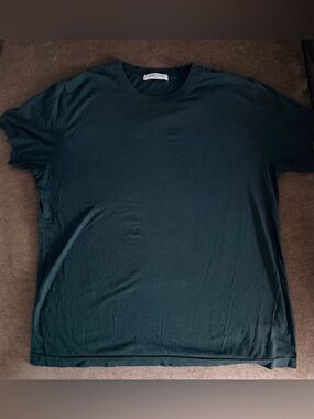 perfectwhitetee Deep Teal Crewneck Tee Blue Green Short Sleeve Size M